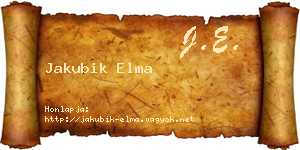 Jakubik Elma névjegykártya